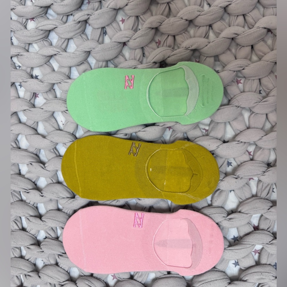 Billabong No-Show Sock Liners - Mint, Olive, Pink